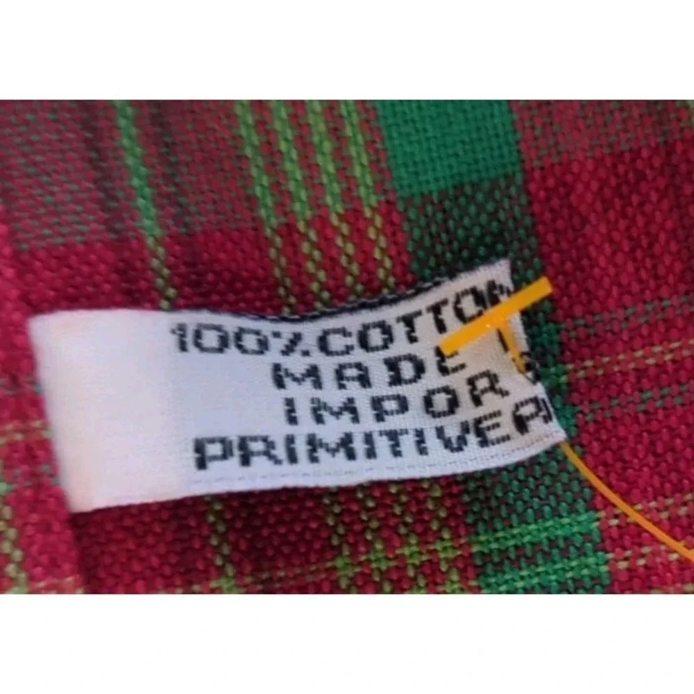 100% Cotton Plaid Handloom TABLECLOTH‎ By Primitive Artisans Inc 60x60
